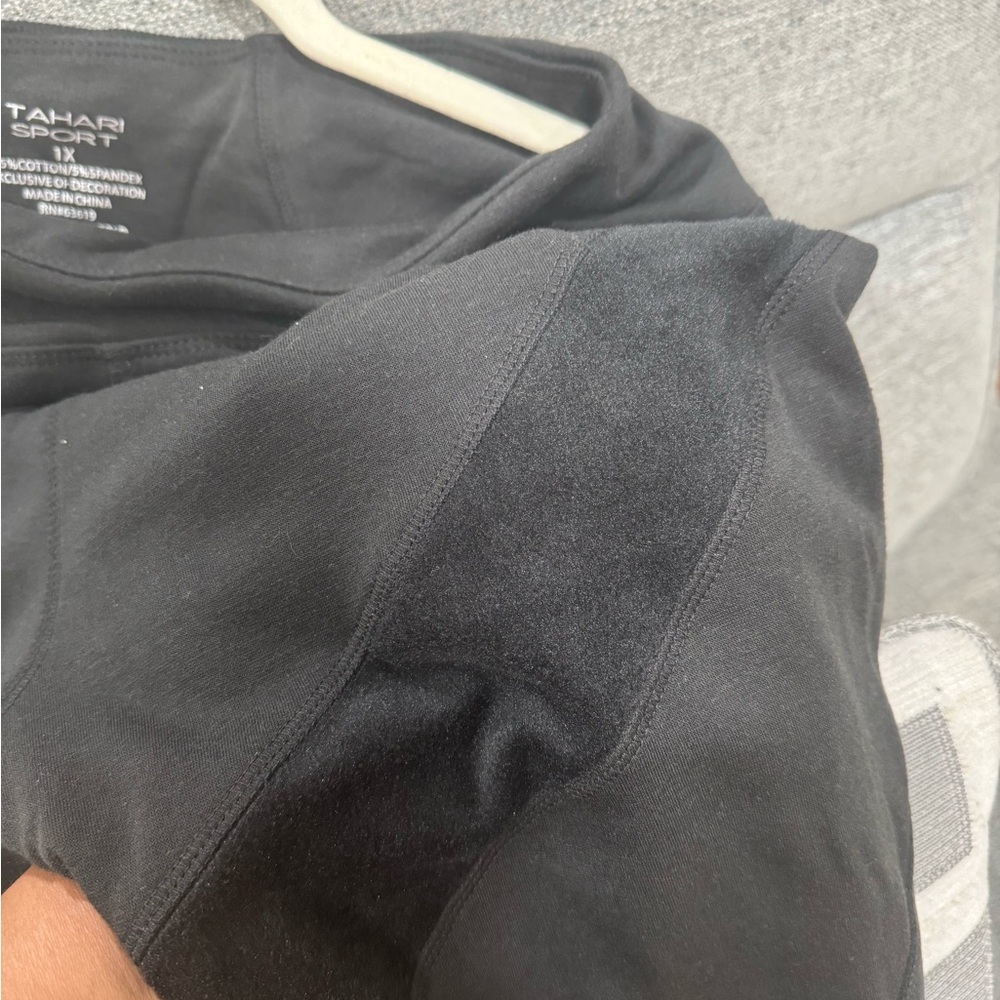 Tahari sport Black pants with Zipper Accent 1x - Picture 7 of 7